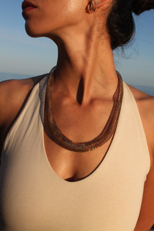 Moon halo necklace Labradorite