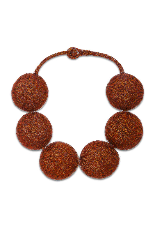 New Moon necklace Terracotta