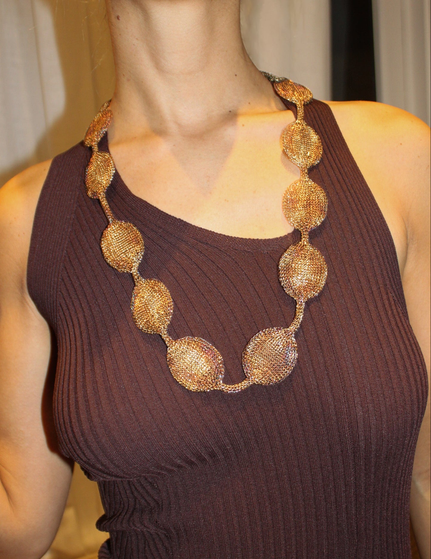 Waxing Moon necklace Labradorite