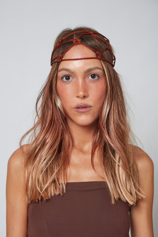 Calypso Headpiece Terracotta