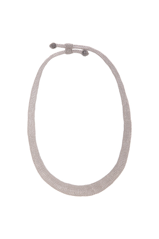 Moon halo necklace Silver
