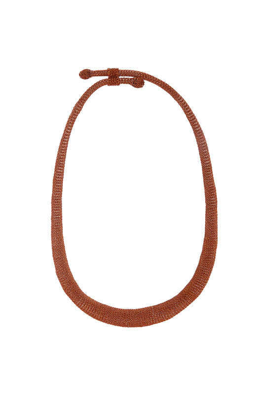 Moon halo necklace Terracotta